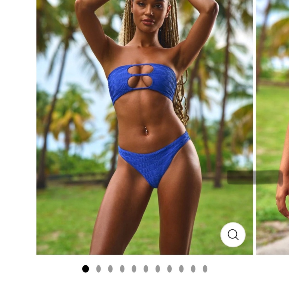 Jmp the label blue cobalt bikini and skirt set